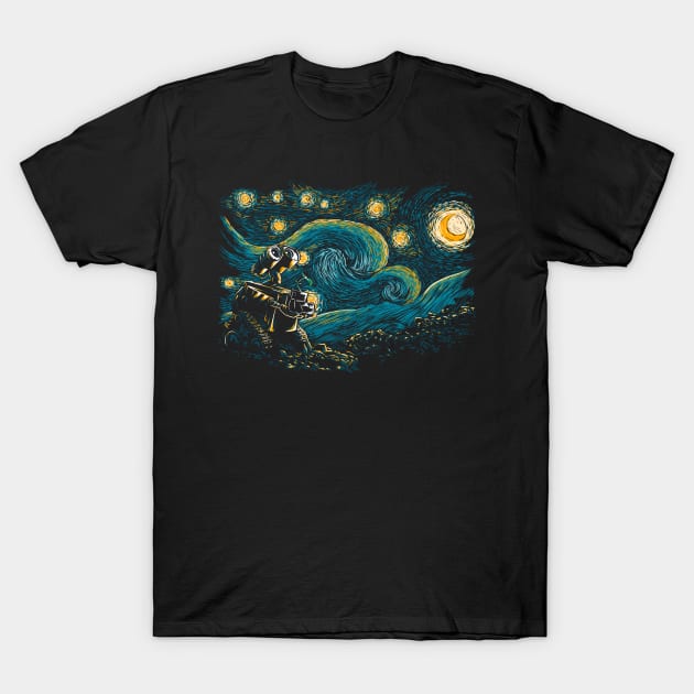 Starry Robot T-Shirt by ddjvigo